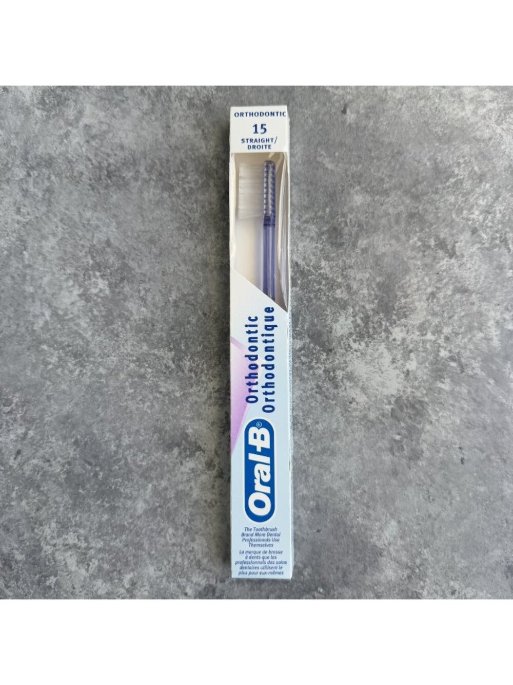 Oral-B Orthodontic 15 Soft Straight Toothbrush For Braces Made in USA Purple NEW